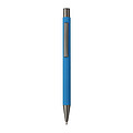 Recycled aluminium ballpen Emmett, light blue