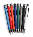 Recycled aluminium ballpen Emmett, light blue