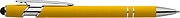 Recycled aluminium ballpen Primo, yellow