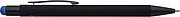 Recycled aluminium rubberized ballpen Formentera, cobalt blue