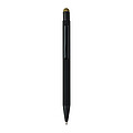 Recycled aluminium rubberized ballpen Formentera, gold
