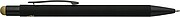 Recycled aluminium rubberized ballpen Formentera, gold