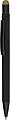 Recycled aluminium rubberized ballpen Formentera, gold