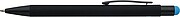 Recycled aluminium rubberized ballpen Formentera, light blue