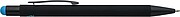 Recycled aluminium rubberized ballpen Formentera, light blue