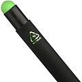 Recycled aluminium rubberized ballpen Formentera, lime
