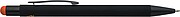 Recycled aluminium rubberized ballpen Formentera, orange