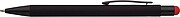 Recycled aluminium rubberized ballpen Formentera, red