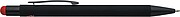Recycled aluminium rubberized ballpen Formentera, red