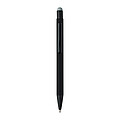 Recycled aluminium rubberized ballpen Formentera, silver