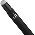 Recycled aluminium rubberized ballpen Formentera, silver