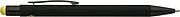 Recycled aluminium rubberized ballpen Formentera, yellow