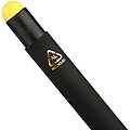 Recycled aluminium rubberized ballpen Formentera, yellow