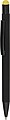 Recycled aluminium rubberized ballpen Formentera, yellow