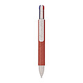 Recycled carton four-color ballpen Deborah, red
