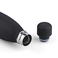 Recycled double-walled drinking bottle 500 ml Sunny, black