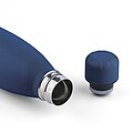 Recycled double-walled drinking bottle 500 ml Sunny, blue
