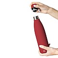 Recycled double-walled drinking bottle 500 ml Sunny, burgundy