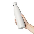 Recycled double-walled drinking bottle 500 ml Sunny, white