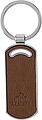 Recycled leather keychain Jill, brown