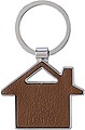 Recycled leather keychain Jim, brown
