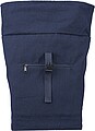 Recycled polycotton (330 gsm) rolltop backpack, blue