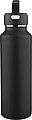 Recycled stainless steel double-walled bottle (600 ml) Mace, black