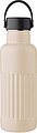 Recycled stainless steel double-walled drinking bottle (500 ml) Lior, beige