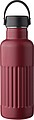 Recycled stainless steel double-walled drinking bottle (500 ml) Lior, burgundy