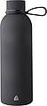 Recycled stainless steel double-walled drinking bottle (500 ml) Sena, black