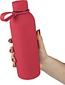Recycled stainless steel double-walled drinking bottle (500 ml) Sena, red