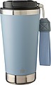 Recycled stainless steel double-walled drinking mug 500 ml Kayla, pastel blue