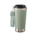 Recycled stainless steel double-walled drinking mug 500 ml Kayla, pastel green