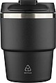 Recycled stainless steel double-walled mug (175 ml) Oli, black