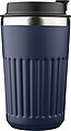 Recycled stainless steel travel mug (400 ml) Chiara, blue