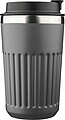 Recycled stainless steel travel mug (400 ml) Chiara, grey