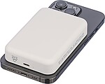 Recycled wireless charger powerbank Meno, white
