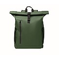 Rolltop laptop rucksack 600D, dark green