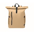 Rolltop laptop rucksack 600D, khaki