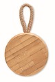 Round bamboo wireless speaker