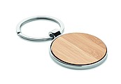Round key ring metal bamboo