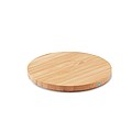 Round wireless charger bamboo