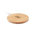 Round wireless charger bamboo