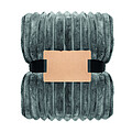 RPET fleece striped blanket