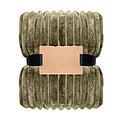 RPET fleece striped blanket