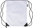 rPET polyester (210D) drawstring backpack, white