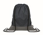 RPET PU drawstring bag 2 tone, french navy