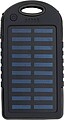 Rubberized ABS solar power bank Arin, black