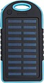 Rubberized ABS solar power bank Arin, blue