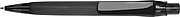 Rubberized ball pen, black